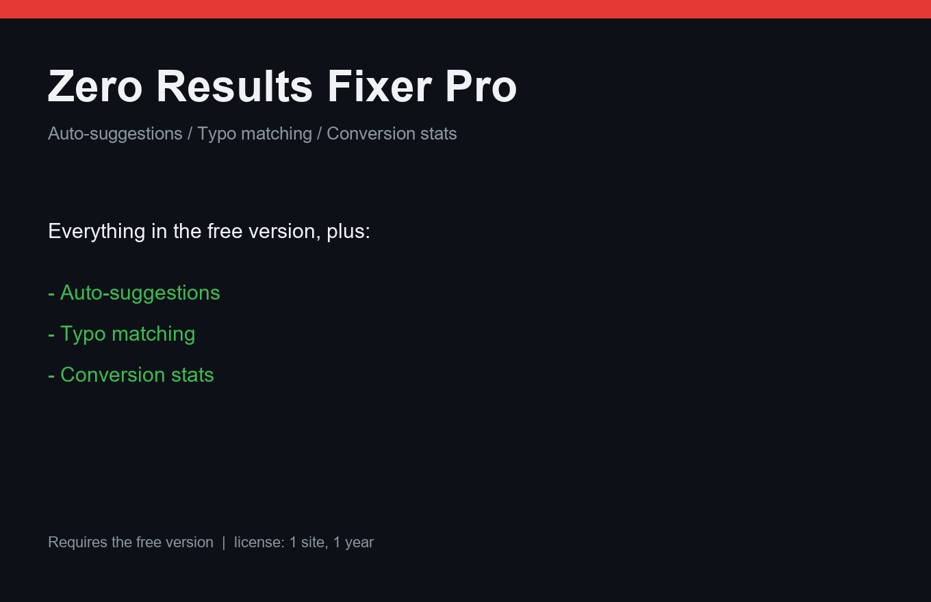 Zero Results Fixer Pro